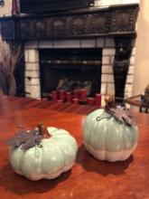 2 Ceramic Pumpkins from Cracker Barrel