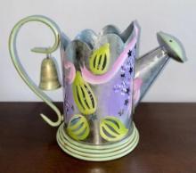 PartyLite 3 Piece Lilac Watering Can Candle Holder W/ Tray & Snuffer - New in Box