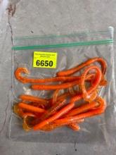 Orange pumpkin curly tail worms