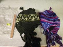 1 -12 Count Bag of New, Assorted Style, Cold Weather Hats. 100 percent Wool. Made in Nepal.