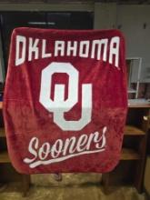 Soft Oklahoma University Blanket. Approximately 4 Ft x5 Ft.