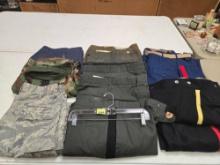 12 Assorted Military Pants. Work and Dress, Multiple Branches. Some Vintage. All one Money.