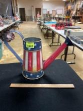 American Flag Painted Galvanized Garden Watering Can