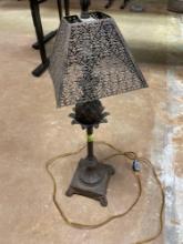 Tall Ornate Metal Pineapple Table Lamp