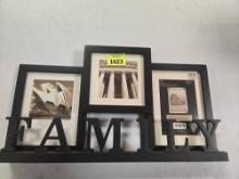 3 Compartment, Family Picture Frame.