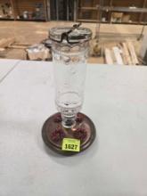 Glass Topped Hummingbird Feeder. Made in USA by Woodstream.