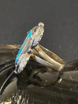 Vintage and Sterling Turquoise Ring