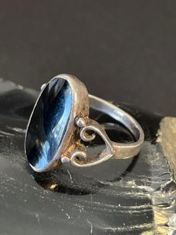 Vintage Sterling and Onyx Ring