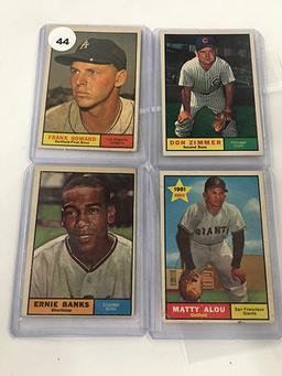 (4) 1961 Topps #280, 327, 350, 493