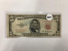 1953 A $5 FRN Red seal