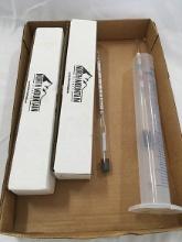 (2) New North Mountain Glass Thermometers