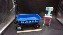 Blue Wagon & Barbie Doctor Accessory Toy