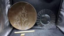 Decorative Tree Plate (Plastic) & White Plate