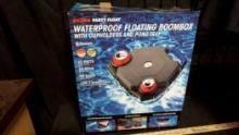 Waterproof Floating Boombox W/ Cupholders And Pong Tray