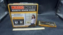 Magic Mesh Magnetic Window Screen & Sheffield Golden Age Scissors