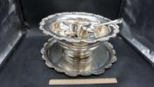 Towle Silverplate Punch Bowl W/ Ladle & Cups