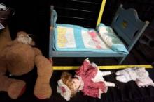 Wooden Doll Bed, Dolls & Teddy Bear