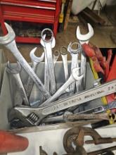 Assorted large wrenches
