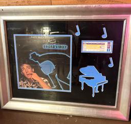 Lot of 3 Framed Music Memorabilia - Paul McCartney, Thunderbirds, and Billy Joe Shaver