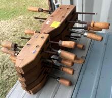 Lot of Misc. Size Wood Clamps