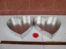2 Heart Shaped Cake Pans