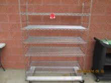 Heavy Duty Wire Shelving Unit With Casters