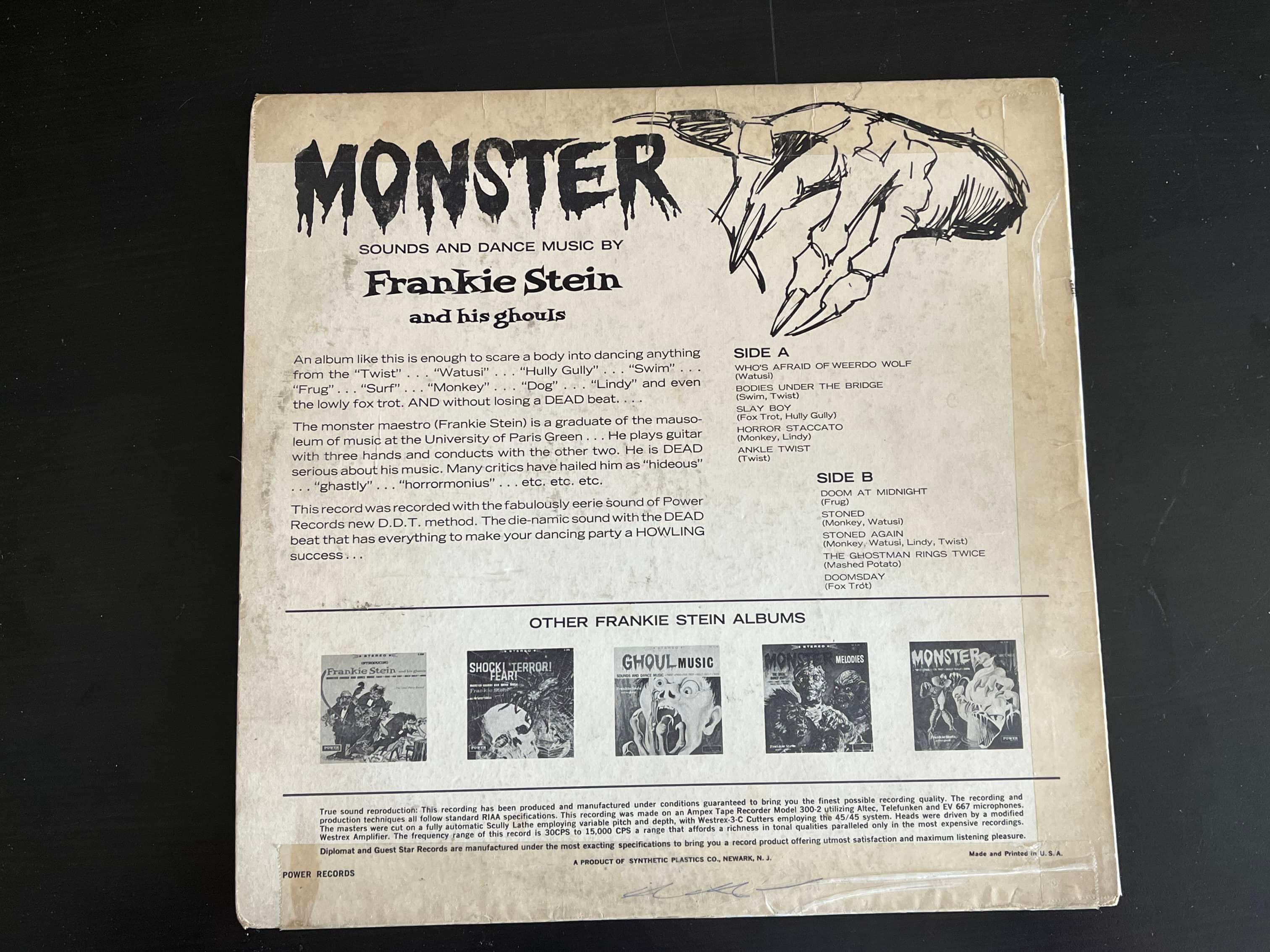 Shock! Terror! Fear! 1960's Record Album