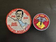 (2) Great Gulf War Novelty Patches (Operation Desert Storm / Shield)