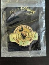 Walt Disney Mickey Character Jewelry Pin Still on Card Unused Sixty Years With You Mickey Pin