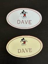 2 Vintage Disneyland Name Tages Mickey Mouse Male