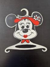 Vintage 1960s-1970s Plastic Minnie Mouse Kids Clothes Hanger Rare Find