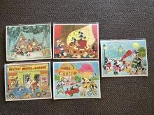 5 Lobby Card Sized Painting Reprints Glued to Cardboard Backing Used in an Elementary Classroom