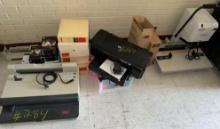 Spinnit, Hp printer, GBC Velobind system, and Kodak Carousel Transvue