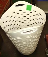 2 WHITE LAUNDRY BASKETS - PICK UP ONLY