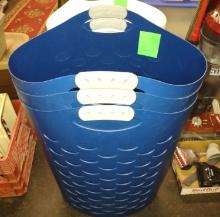 3 BLUE LAUNDRY BASKETS - PICK UP ONLY