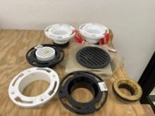TOILET FLANGES AND DRAIN FLANGES WITH LIDS