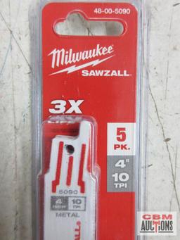 Milwaukee 48-00-5090 4" Sawzall Blades 10 TPI Thick Metal... Milwaukee 48-00-5183 4" Sawzall Blades 