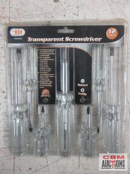 IIT 60360 12pc Transparent Screwdriver Set IIT 80508 10pc Quick Change Finishing Kit