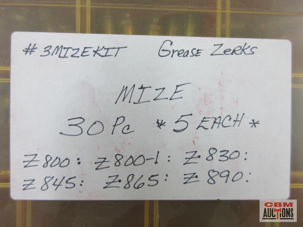 Mize Grease Zerk Assortment w/ Plastic Storage Case Z800 Z845 Z800-1 Z865 Z830 Z890 ...