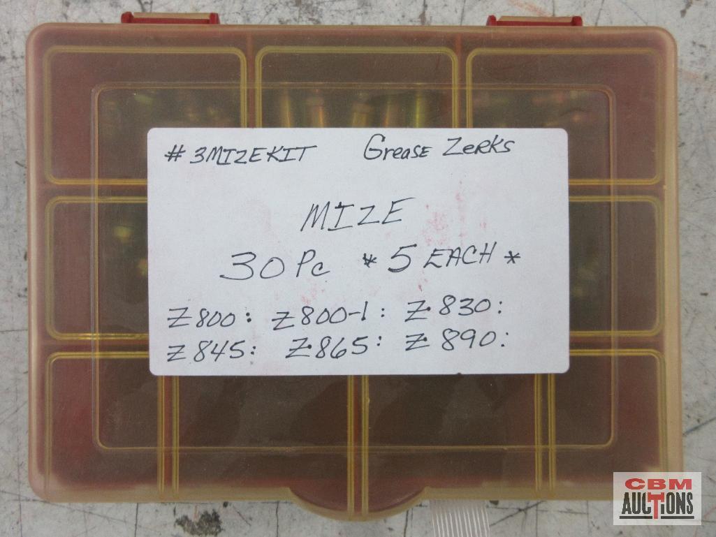 Mize Grease Zerk Assortment w/ Plastic Storage Case Z800 Z845 Z800-1 Z865 Z830 Z890 ...