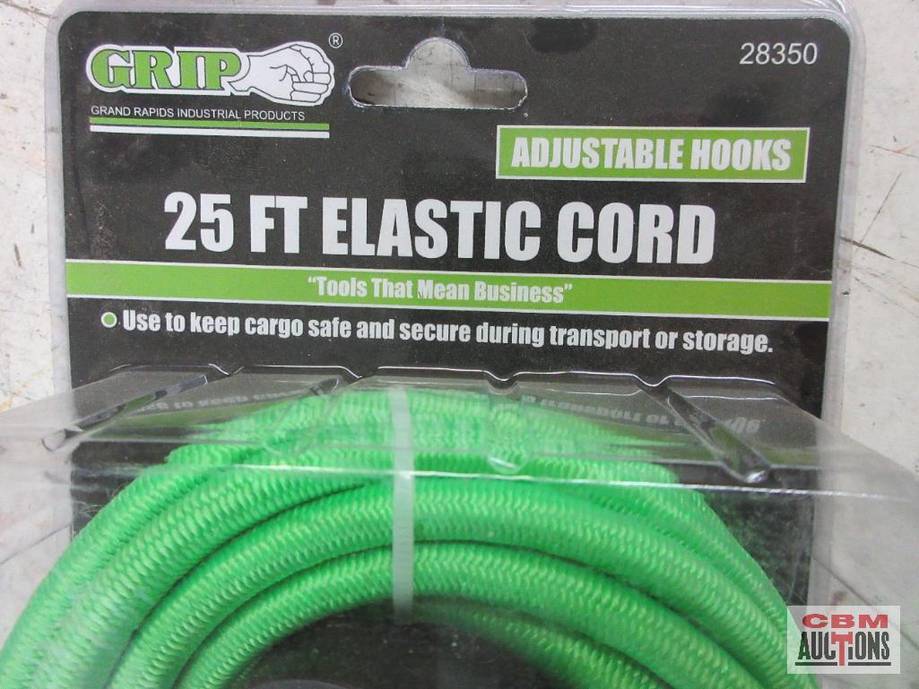 Grip 28443 31" E.P.D.M. Rubber Straps - Set of 5 Grip 28350 25' Elastic Cord w/ Adjustable Hooks...