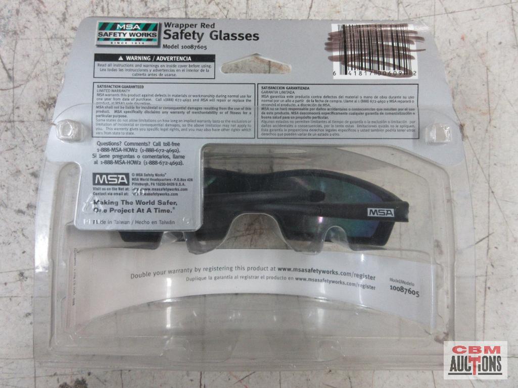 Mercer Abrasives D40001 Ear Muffs MSA Safety Works 10087605 Wrapper Red Safety Glasses ...
