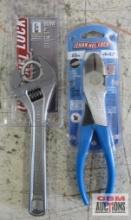 Channellock 447 8" Curved Diagonal Cutting Pliers... Channellock 808W 8" Adjustable Wrench...