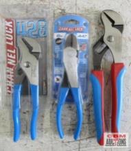 Channellock 420CB 9-1/2" Tongue & Groove Pliers... Channellock 447 8" Curved Diagonal Cutting Pliers