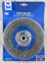 Mercer Abrasives 183010 Crimped Wire Wheel 6" x 3/4" x 2", 5/8", .014 Carbon Steel...