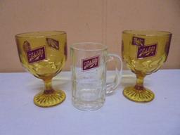 Group of 3 Vintage Schlitz Beer Glass