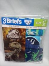 Jurassic World brief, 2T-3T, 3 pack