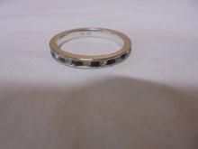 Beautiful Ladies Sterling Silver Band Ring w/ Stones