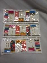 Decorative Office Clips. Qty 3- 6 Packs.