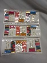 Decorative Office Clips. Qty 3- 6 Packs.
